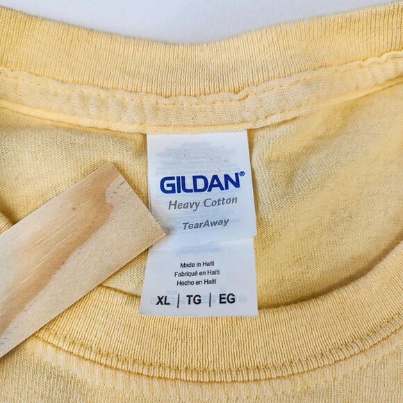 Gildan Men's Florida Gators T-Shirt Yellow w/ Blue & Orange Tie & Logo XL Cotton - Picture 5 of 7